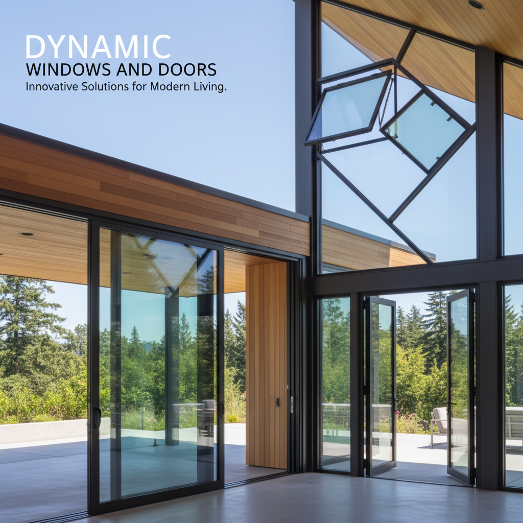 Professional blog header image for article titled: Dynamic Windows and Doors. High quality, relevant imagery, clean composition.