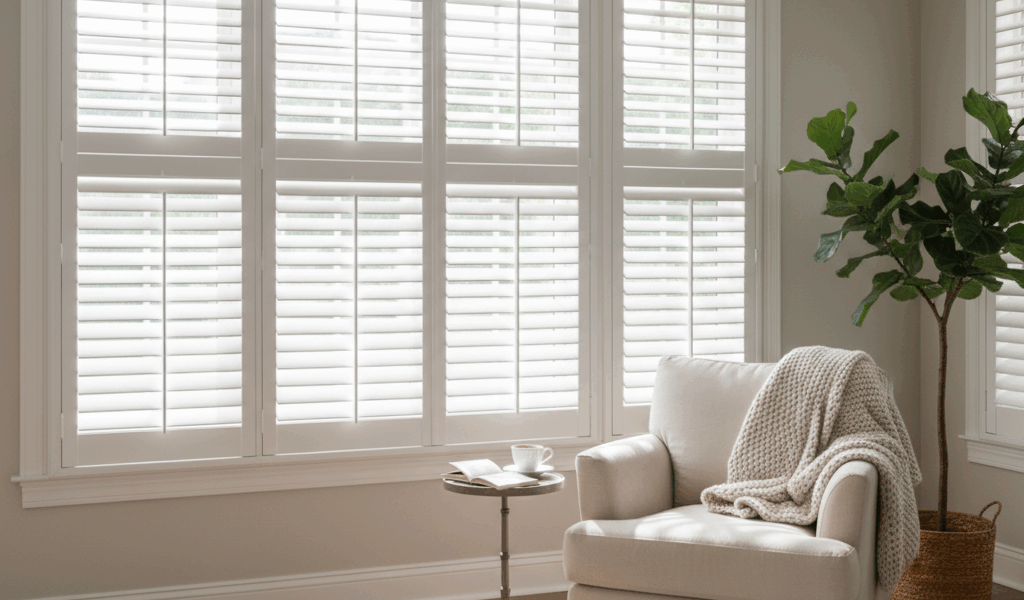 Professional blog header image for article titled: Shuttercraft Window Shutters. High quality, relev