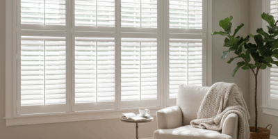 Professional blog header image for article titled: Shuttercraft Window Shutters. High quality, relev