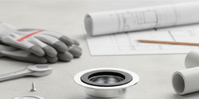 Professional blog header image for article titled: Rough-In Toilet Flange Guide. High quality, relev