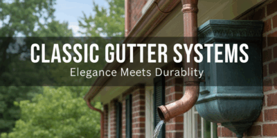 Professional blog header image for article titled: Classic Gutter Systems. High quality, relevant im