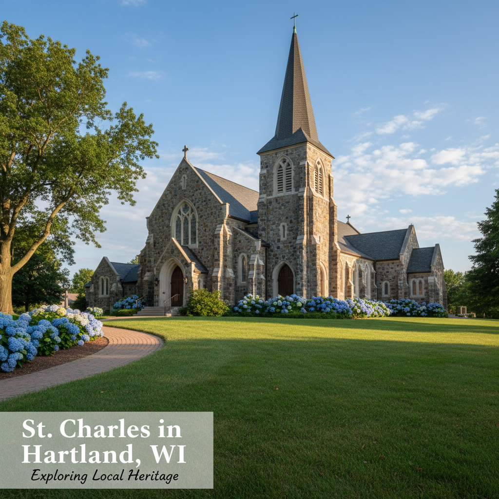 Professional blog header image for article titled: St. Charles in Hartland, WI. High quality, relevant imagery, clean composition.