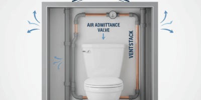 Professional blog header image for article titled: Toilet Venting Options. High quality, relevant im