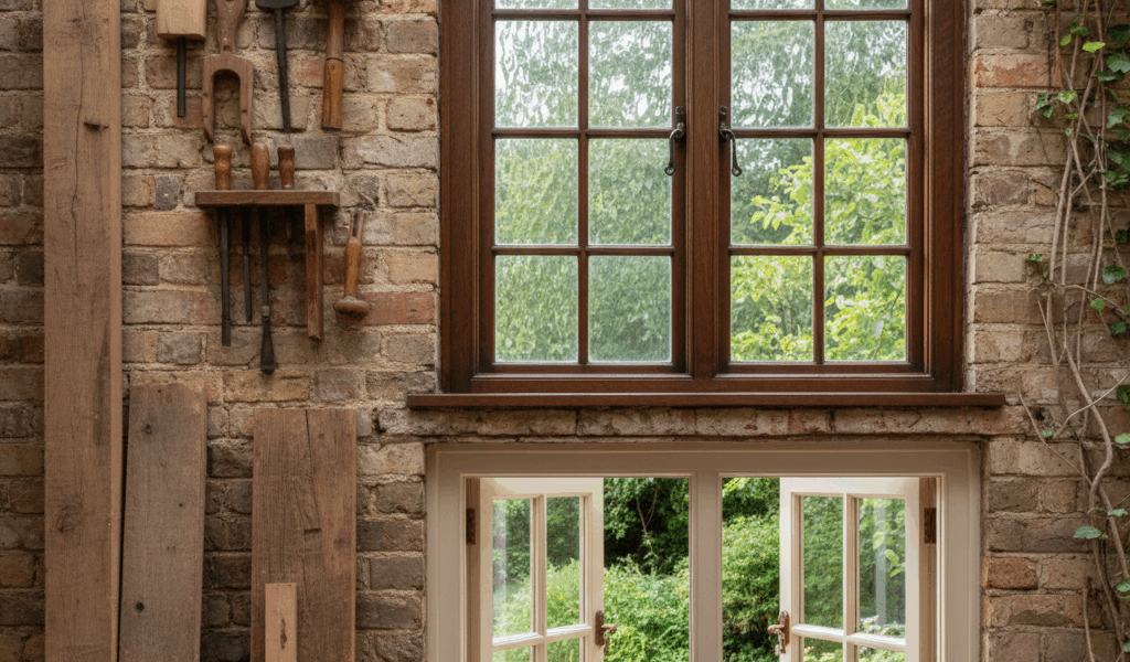 Professional blog header image for article titled: Traditional Timber Windows. High quality, relevan