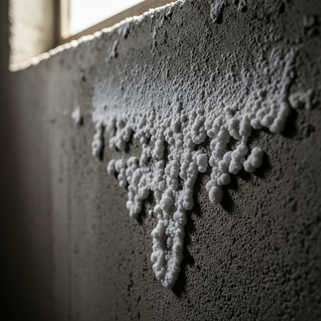 Efflorescence on Basement Walls What It Really Means
